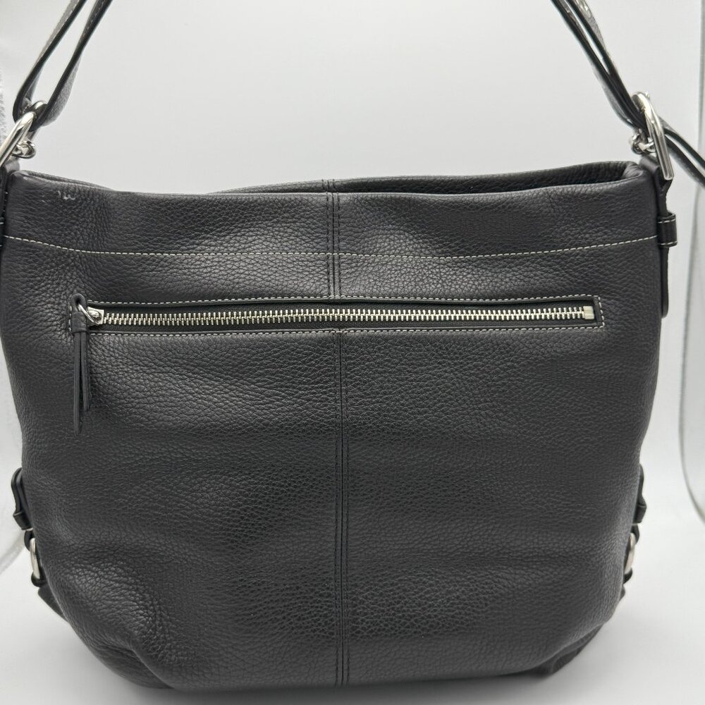 COACH 15064 Soho Duffle Black Pebbled Leather Convertible Crossbody Bag